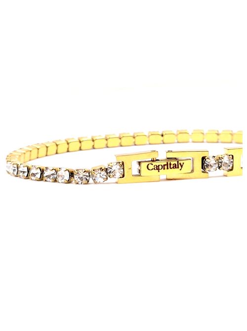 Tennis bianco con base oro Capritaly gioielli | CAPRIMOONBIANCORO